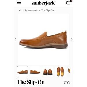 Amberjack The Slip-On Honey Leather Dress Shoes Mens 12 Loafers Portuguese Made